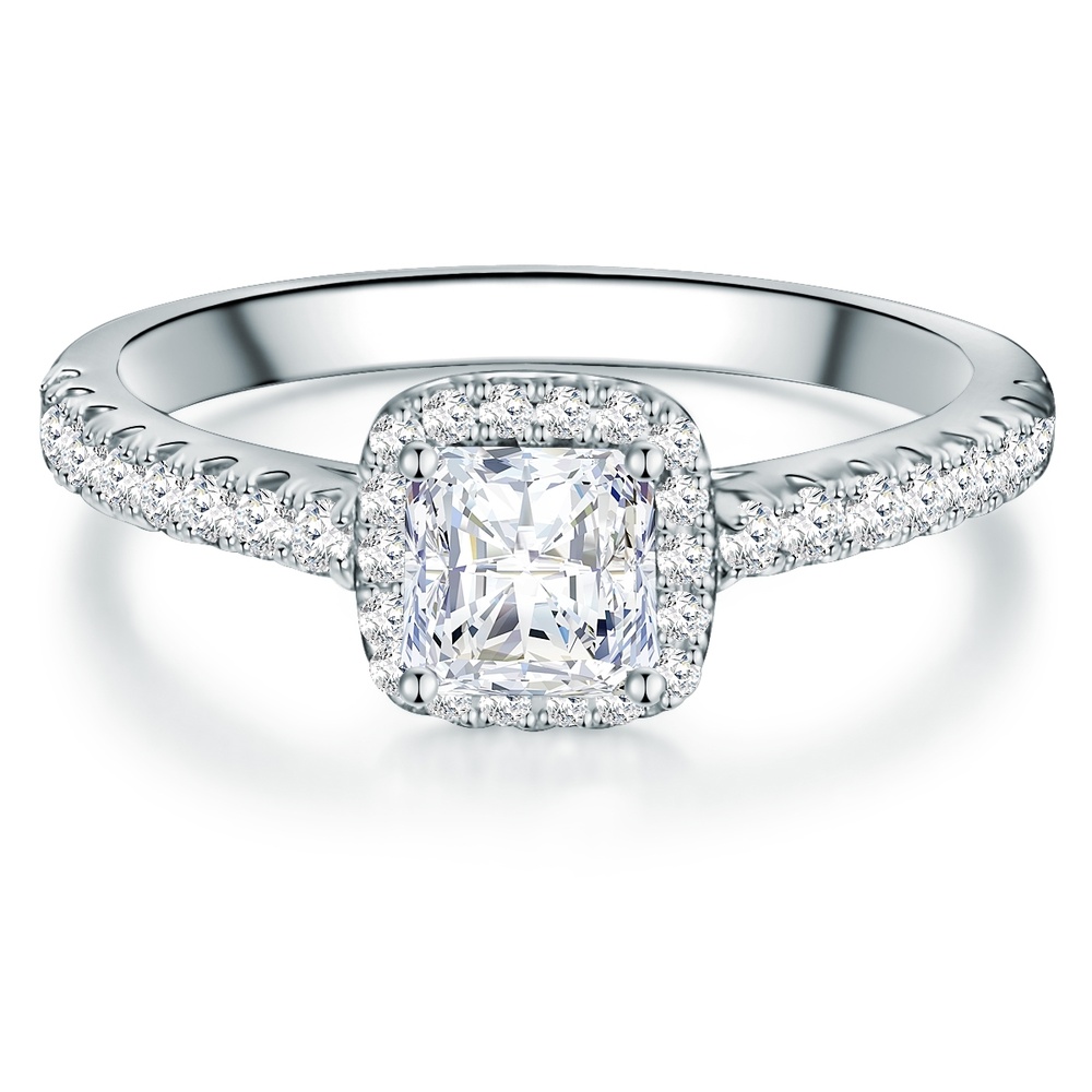 Trilani Bague en argent Argent sterling Oxyde de zirconium (CZ) en Argent Bague