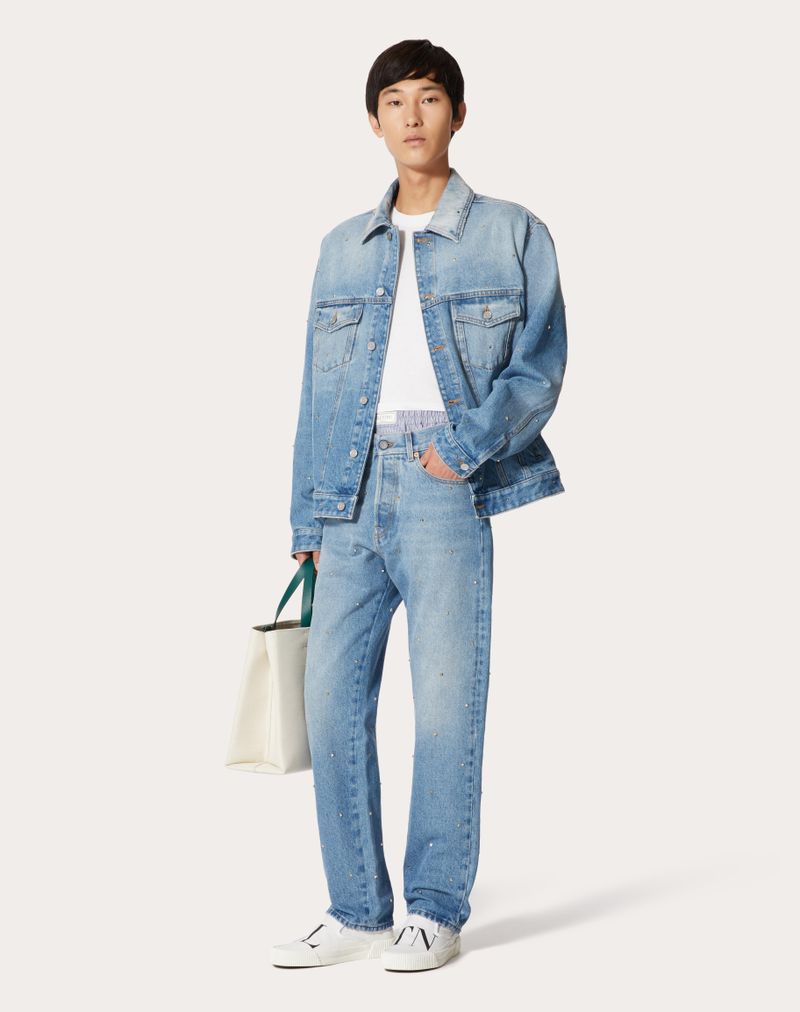 DENIMBUKS MED HELE ROCKSTUD-NIPPER