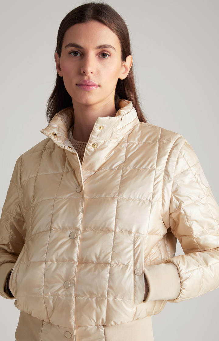 2in1-Steppjacke in Nude