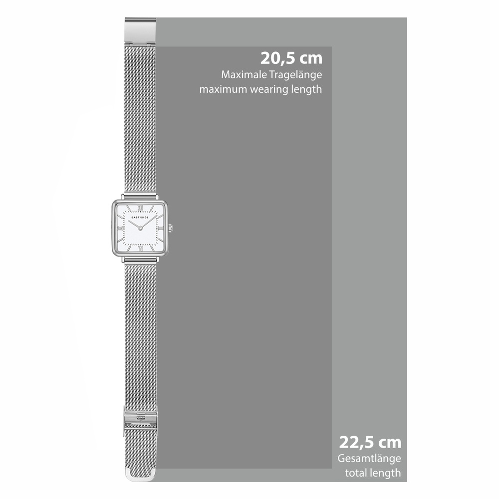 EASTSIDE Montre à quartz Grand en Argent Acier inoxydable en Argent Montre