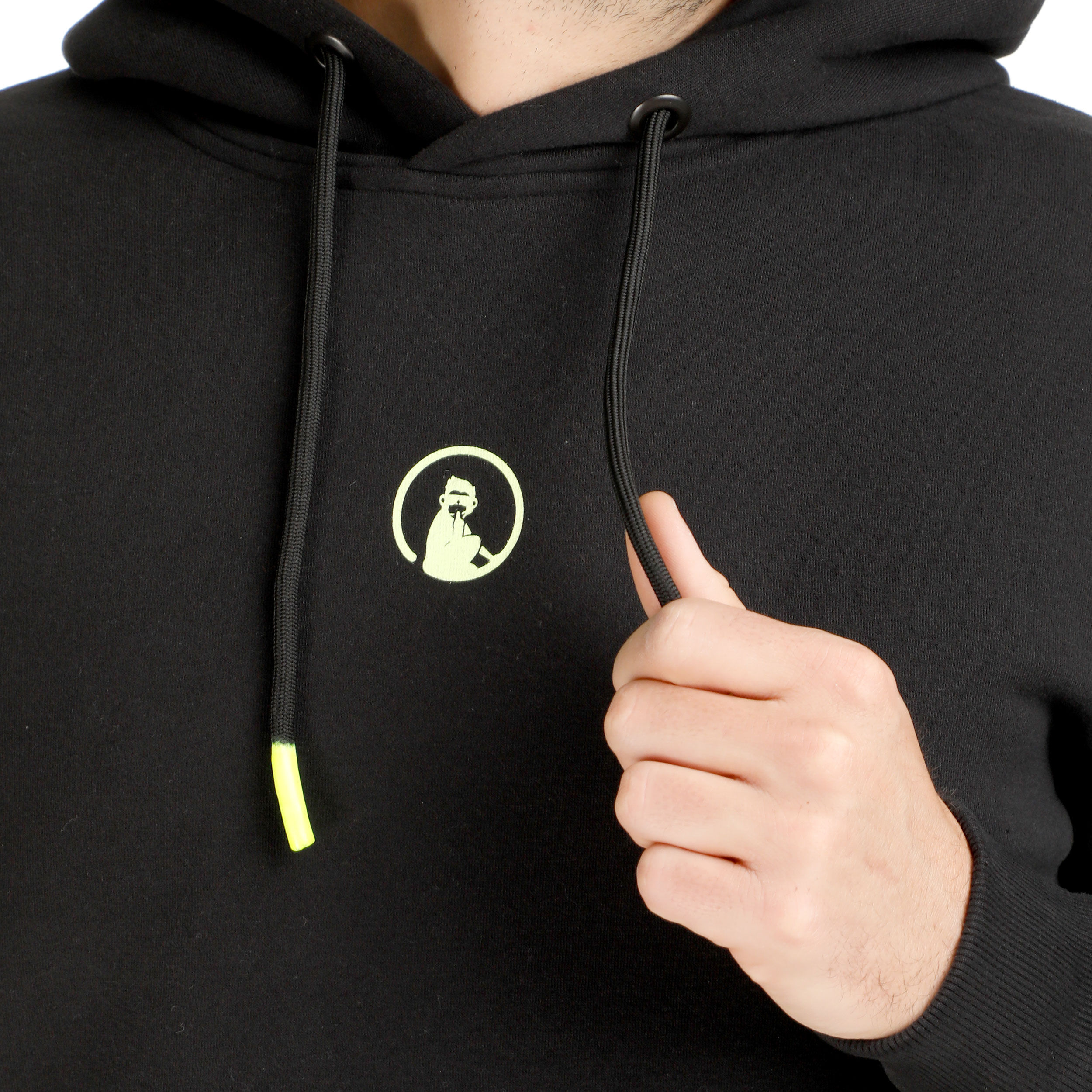 Flashy Backprint Hoody Herren - Schwarz, Mehrfarbig