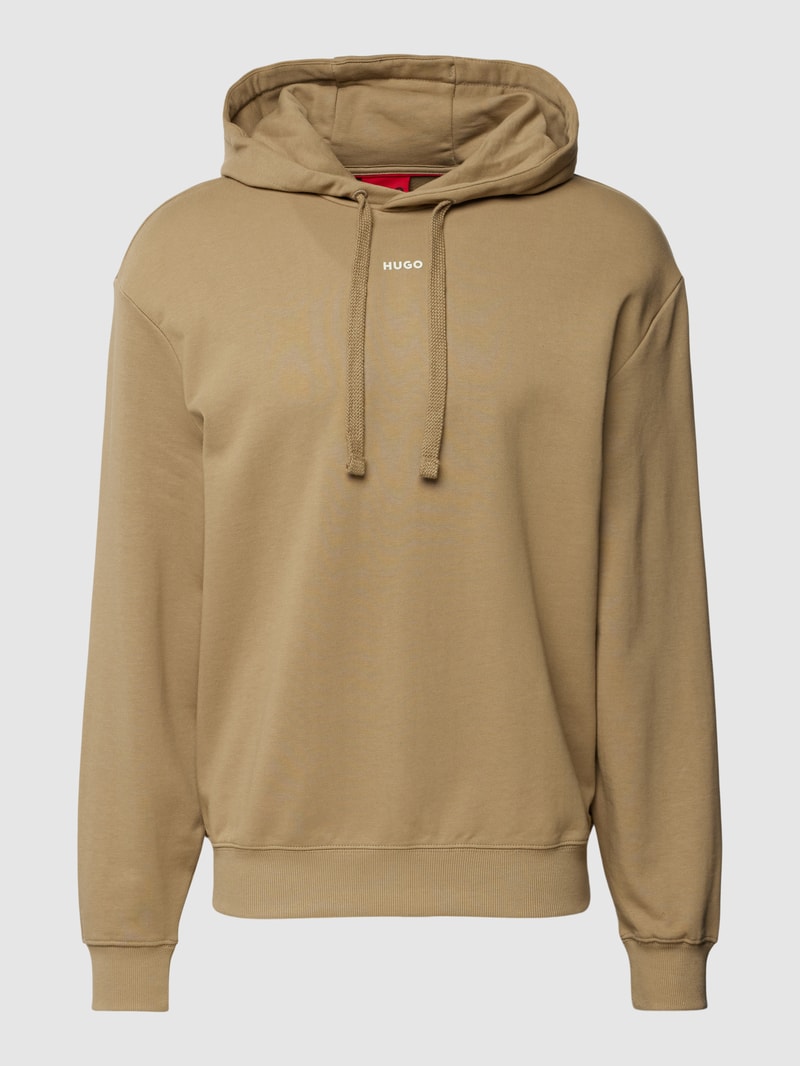 Hoodie mit Label-Print Modell 'Dapo' in camel