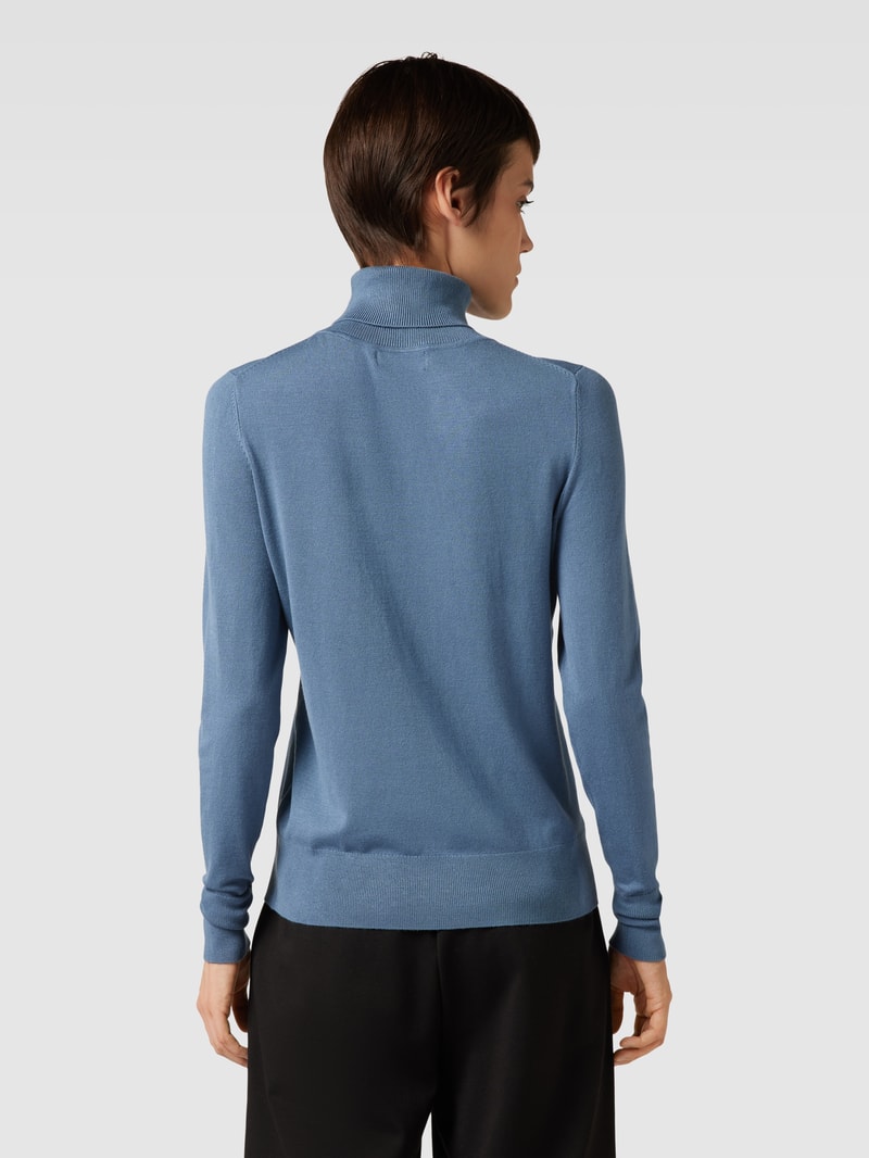 Longsleeve mit Rollkragen in rauchblau
