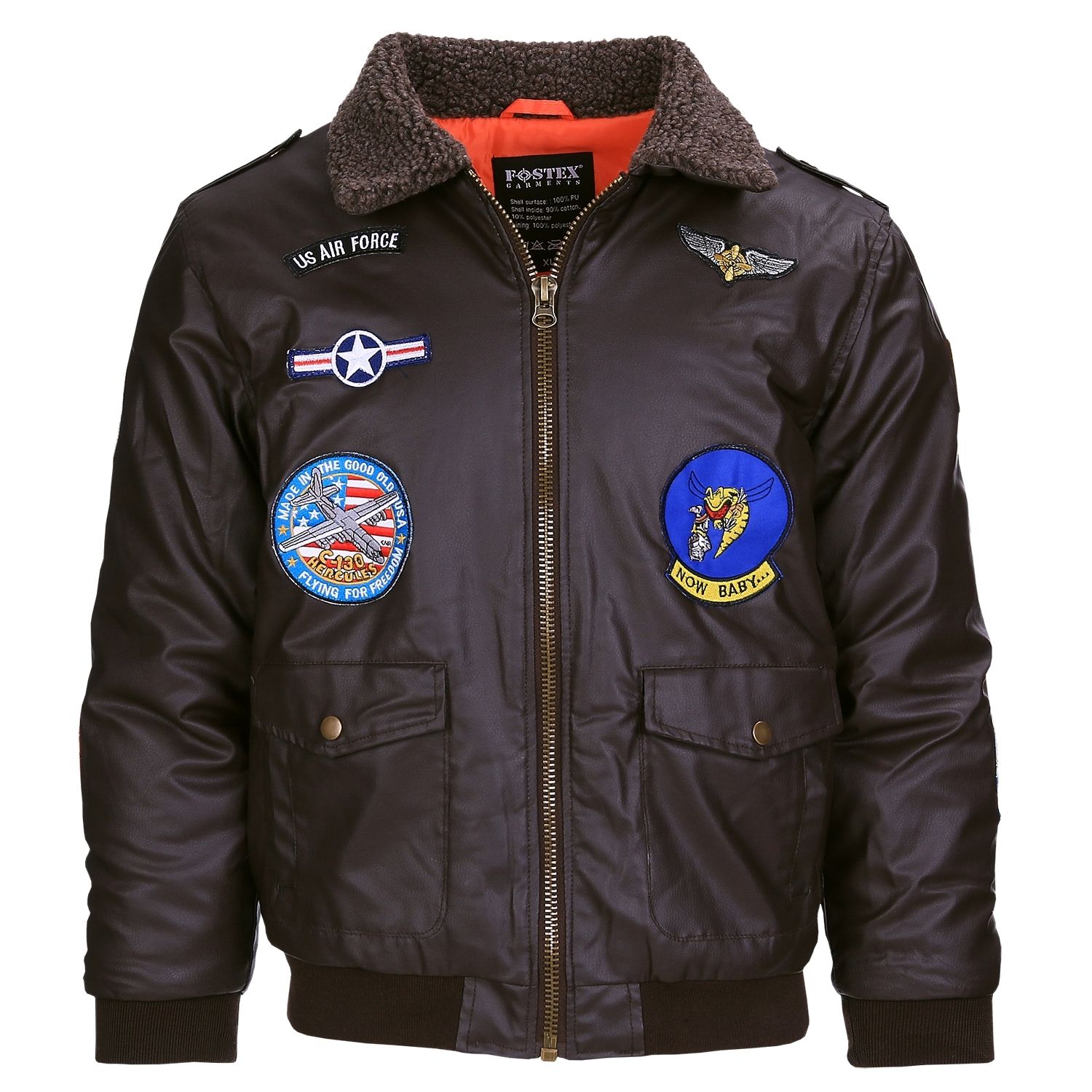 Kids Fliegerjacke Kunstleder