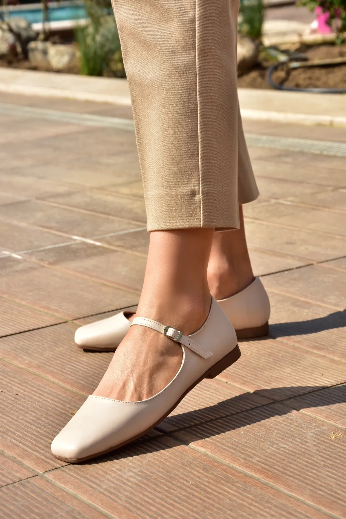 Fox Shoes  S726252509 Beige Ballerinas für Damen