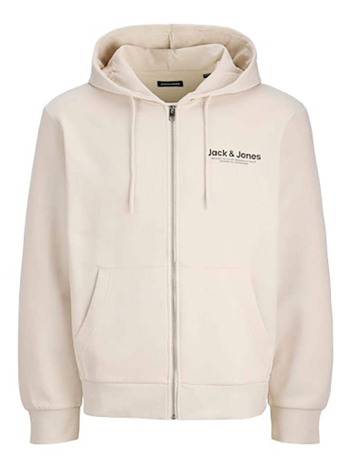 Jack & Jones Sweatjacke in Creme günstig kaufen