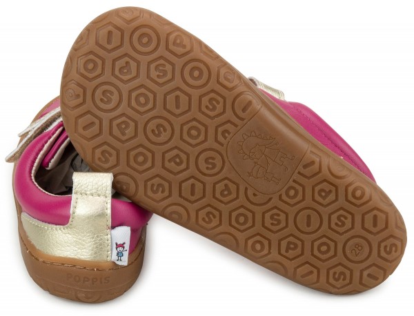 Poppis ~ Nono LowCut Klettschuh Leder ~ Pink