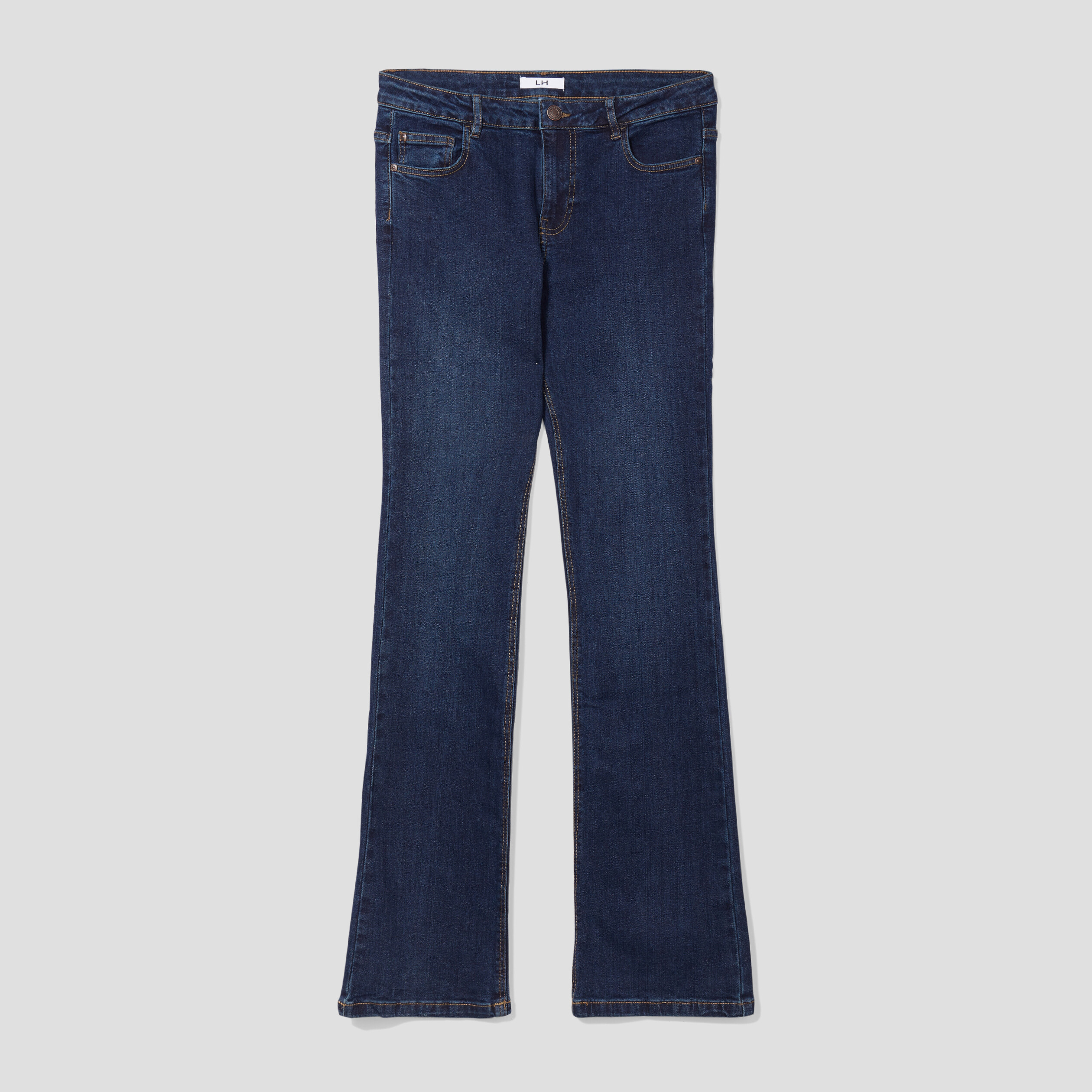 Jeans bootcut taille normale denim brut femme | La Halle