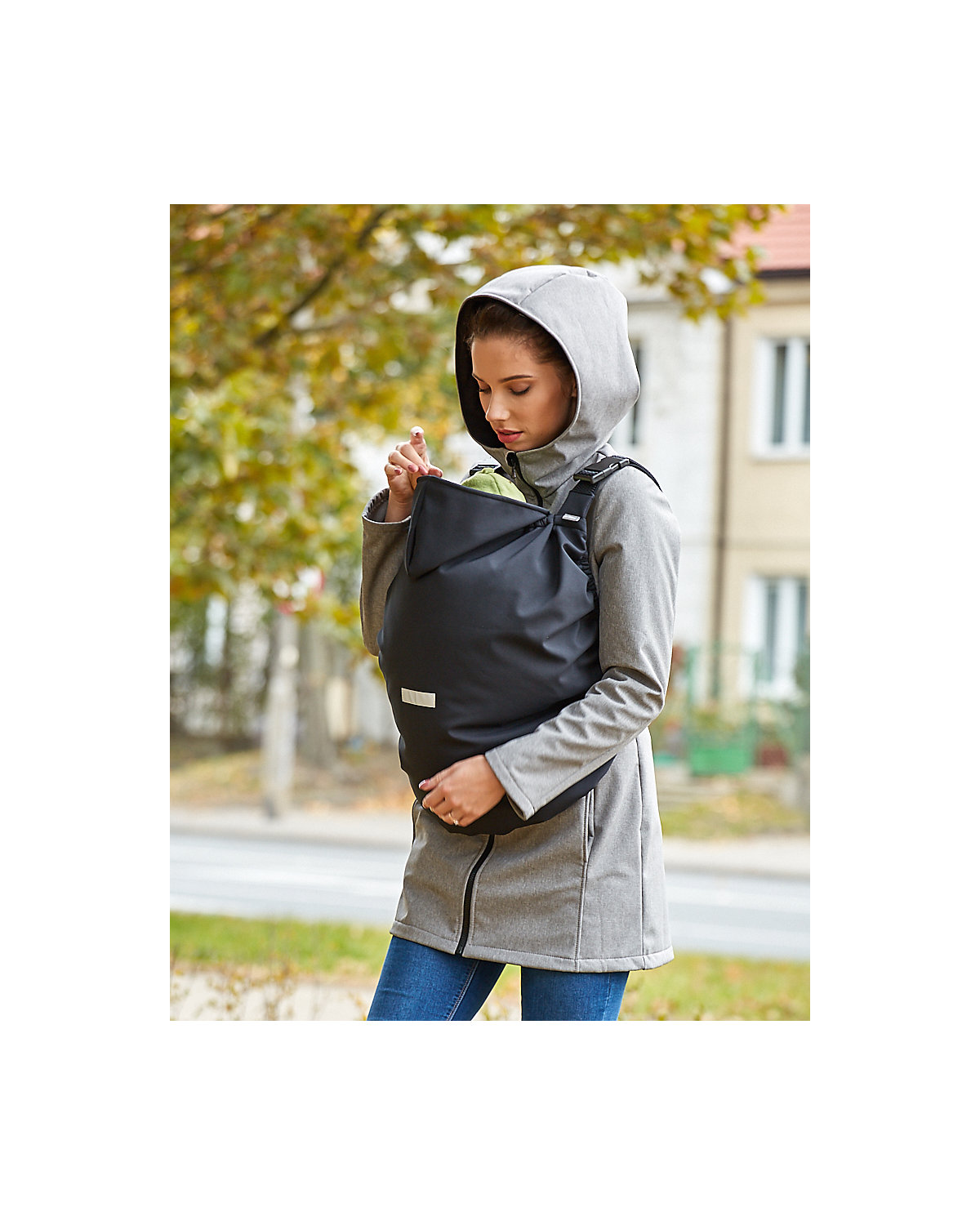 Babytrage-Cover, wasser- & winddicht, schwarz