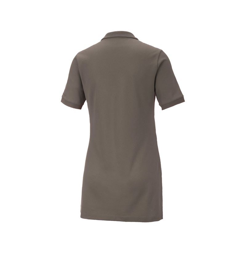 e.s. Piqué-Polo cotton stretch, Damen, long fit