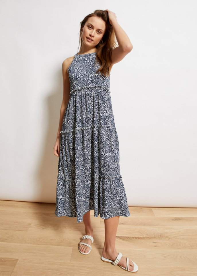 Volant-Jerseykleid
