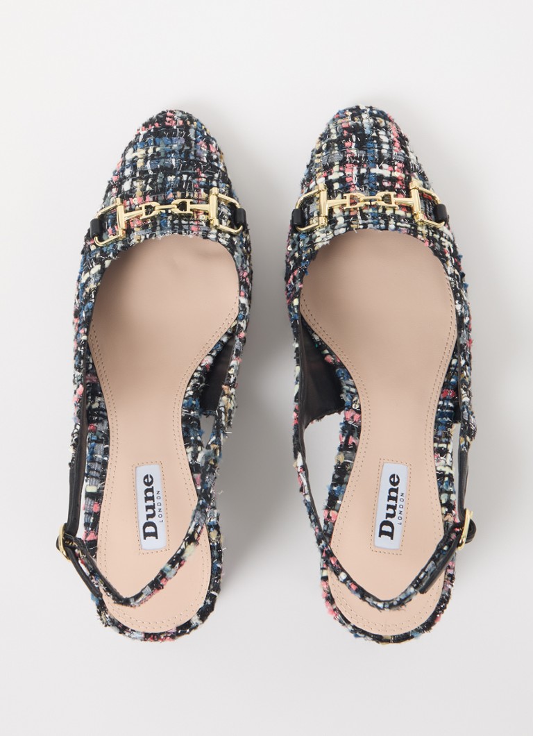 Sandały Dune London Choices z efektem tweedu i paskiem typu slingback