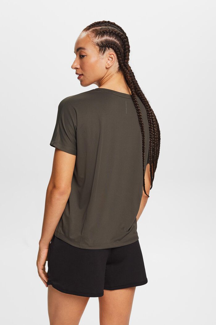 Active-T-Shirt mit V-Ausschnitt und E-DRY