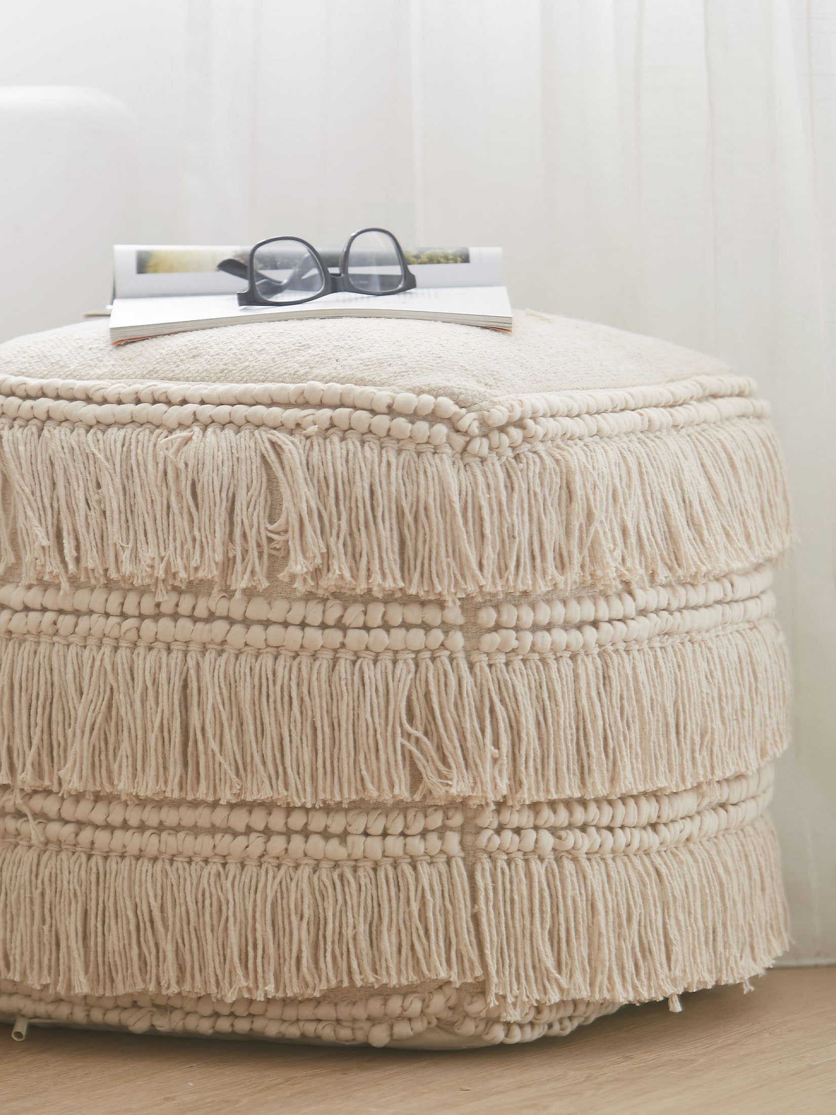 Calanda Pouf, Offwhite