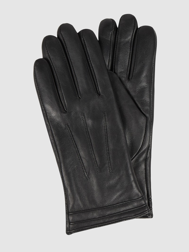 Handschuhe aus Leder in schwarz