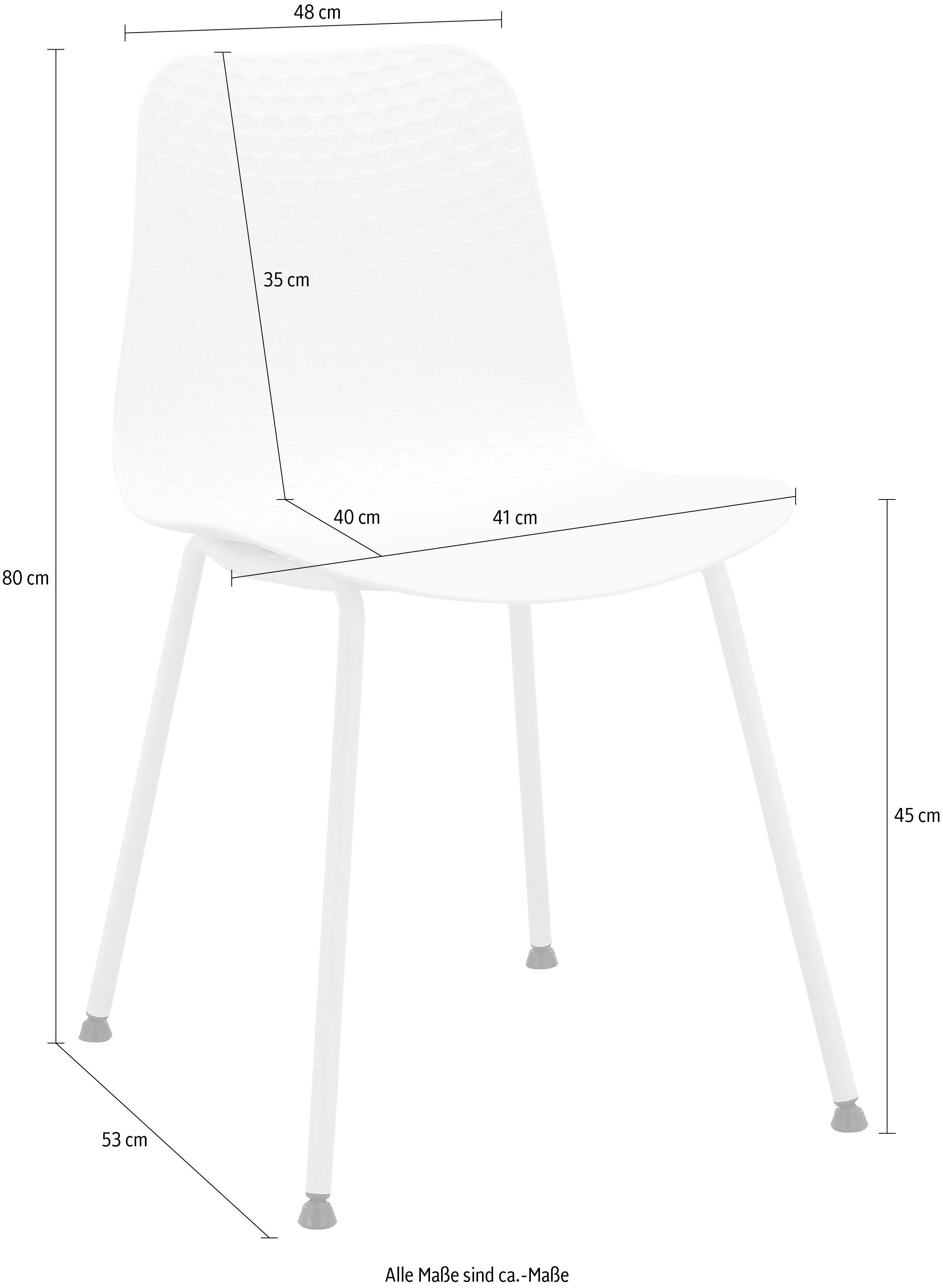 INOSIGN Esszimmerstuhl Esrange (2 St), im 2er Set erhältlich, mit Sitzschale aus Kunststoff, Sitzhöhe 45 cm