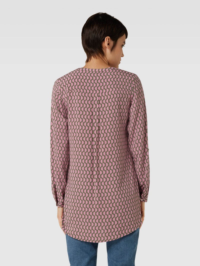 Bluse aus Viskose mit Allover-Print in schilf