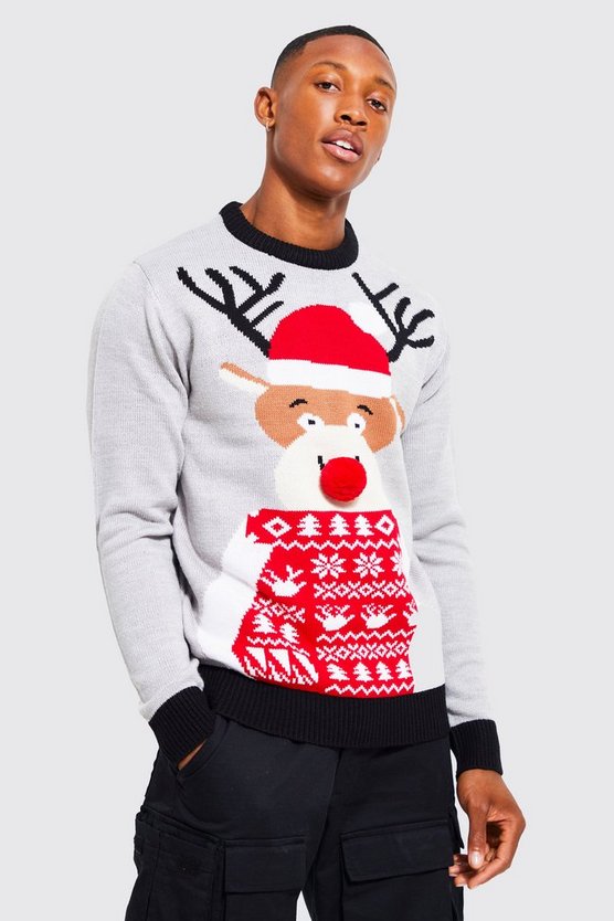 Weihnachtspullover mit Rentier