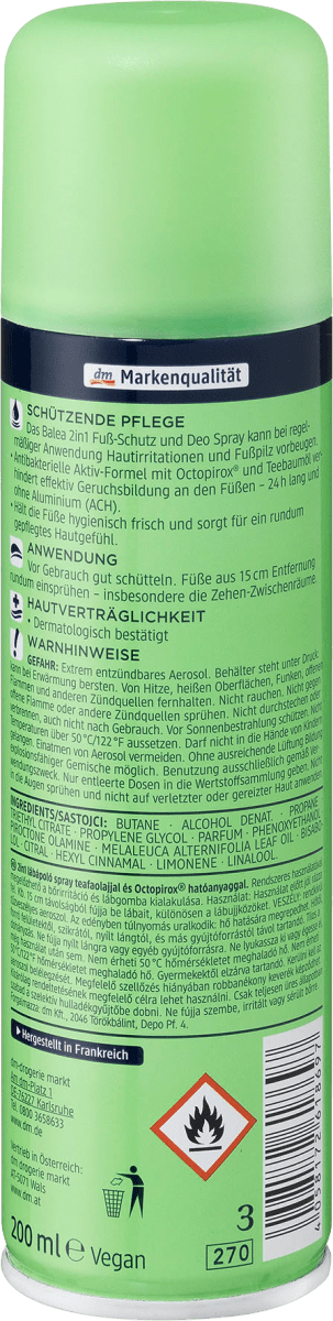 2in1 Fußschutz & Deo Spray, 200 ml