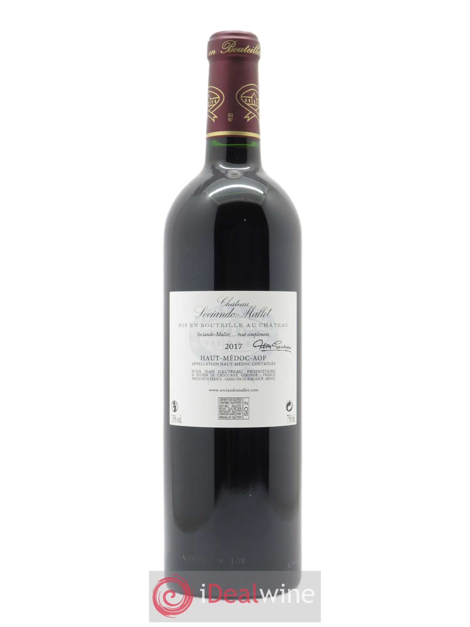 Château Sociando Mallet  2017 - Lot de 1 Bouteille