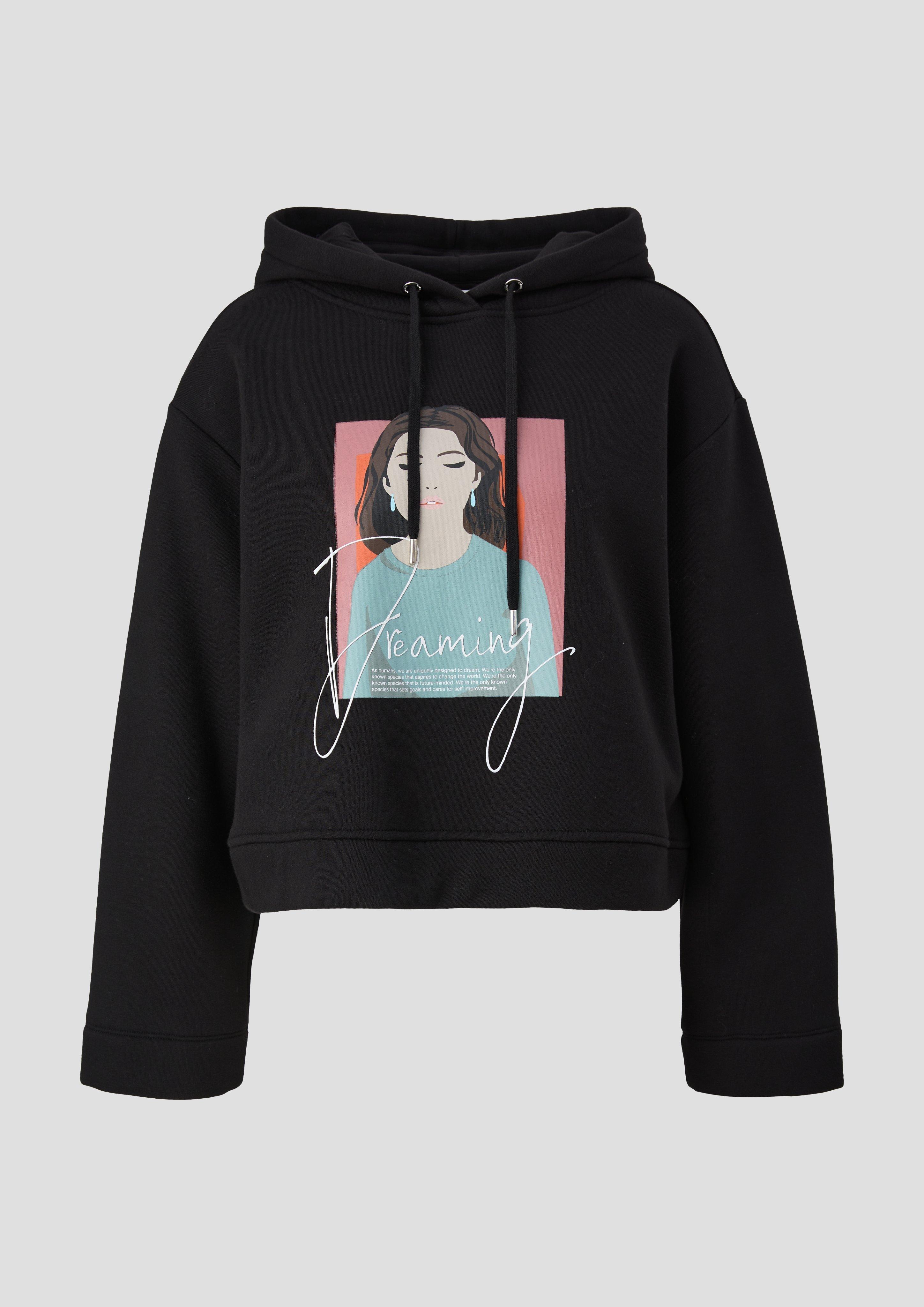 Verkürzter Hoodie mit Frontprint  2136892-99D0