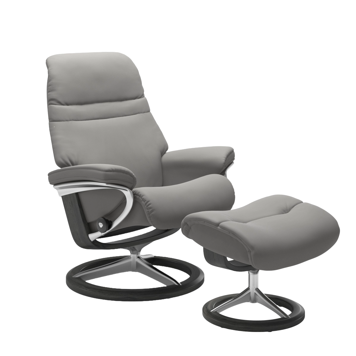Stressless Sessel Sunrise Signature mit Hocker Grau