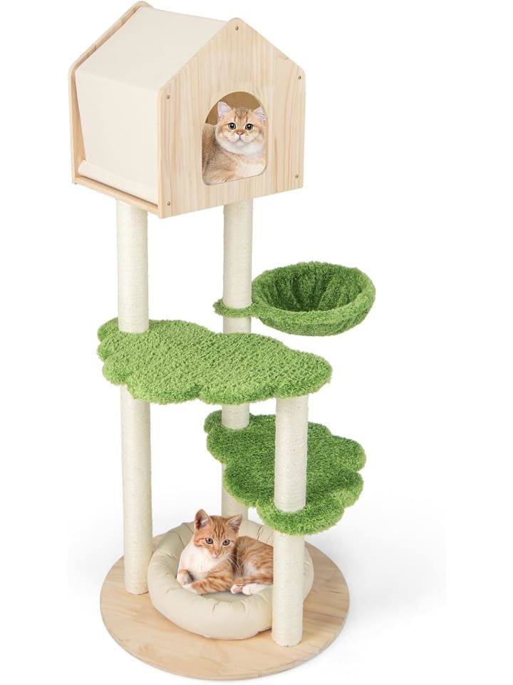 COSTWAY Kratzbaum 139cm in Grün günstig kaufen onesize