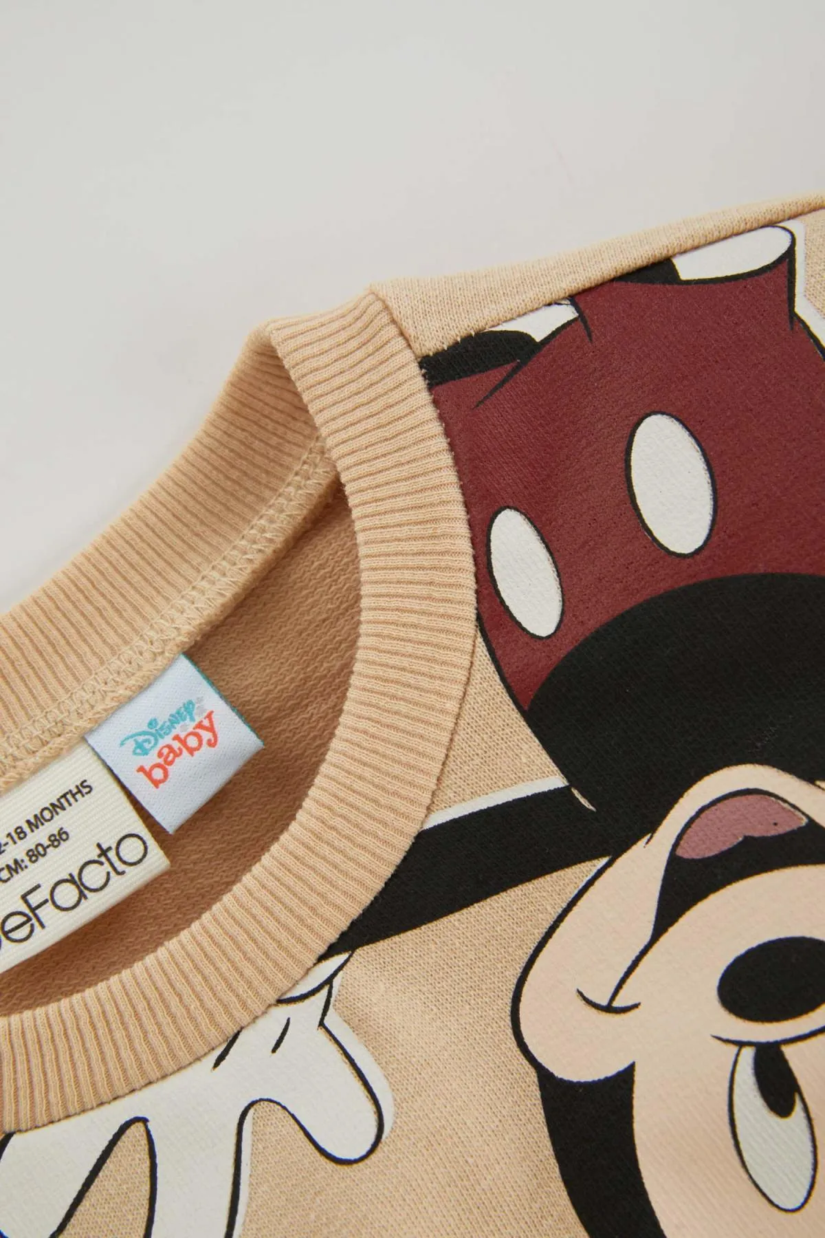 DeFacto  Disney Mickey & Minnie Sweatshirt mit Rundhalsausschnitt für Baby-Mädchen