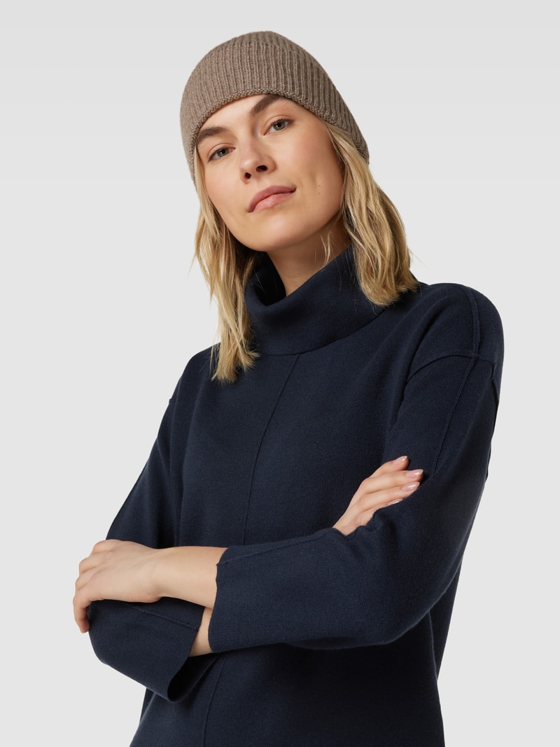 Knielanges Kleid mit Rollkragen Modell 'Wingela' in marineblau