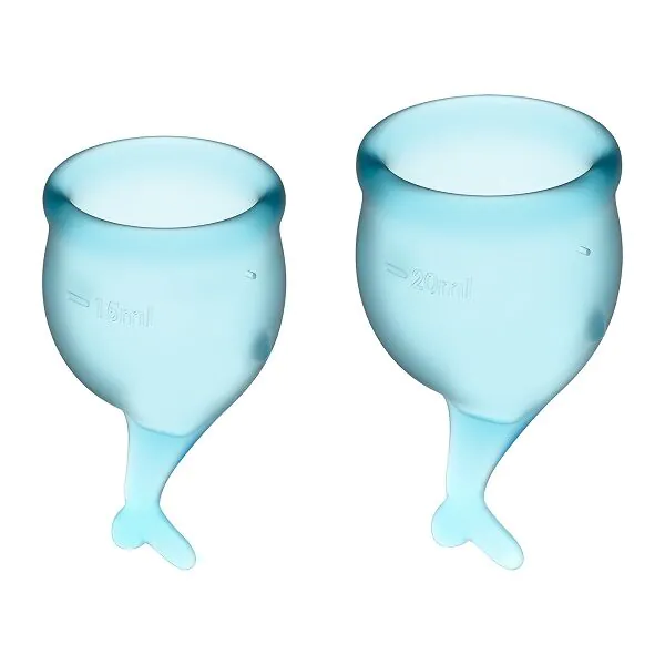 Satisfyer Feel Secure Menstruationskop Lyseblå