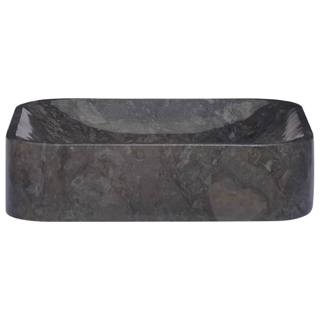 vidaXL Waschbecken Waschbecken Schwarz 40x40x10 cm Marmor