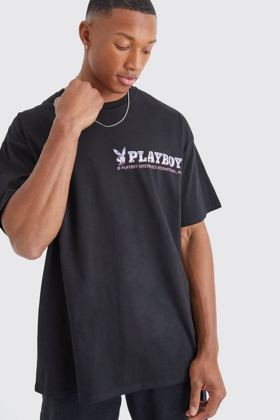 Oversize T-Shirt mit lizenziertem Playboy-Print
