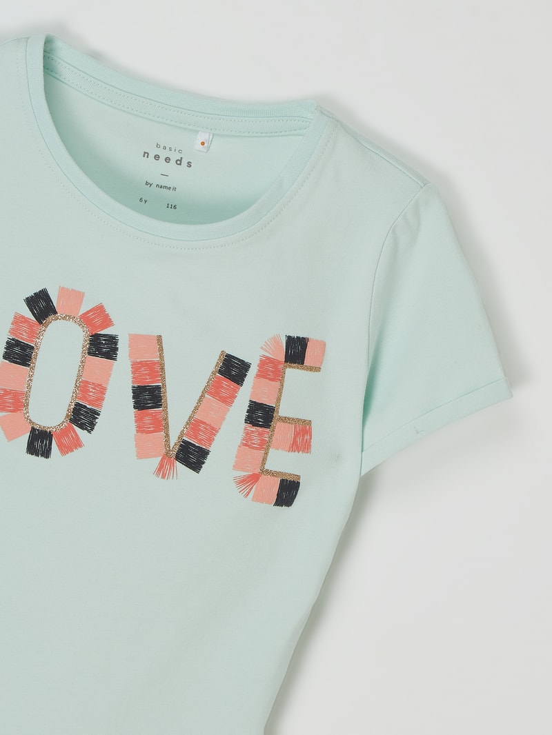 T-Shirt mit Print Modell 'Vix' in mint