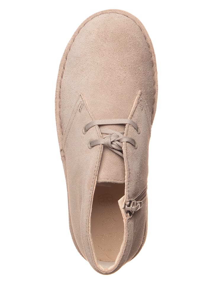 Clarks Leder-Schnürschuhe '' Desert Boot2'' in Beige günstig kaufen