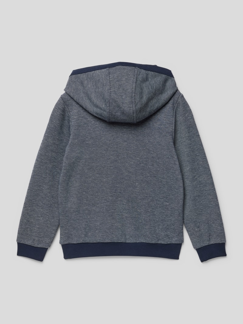 Hoodie in melierter Optik in marineblau