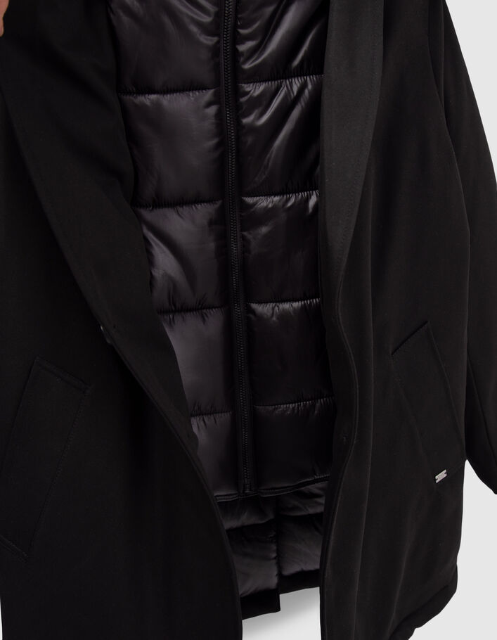 Manteau noir parmenture doudoune garçon