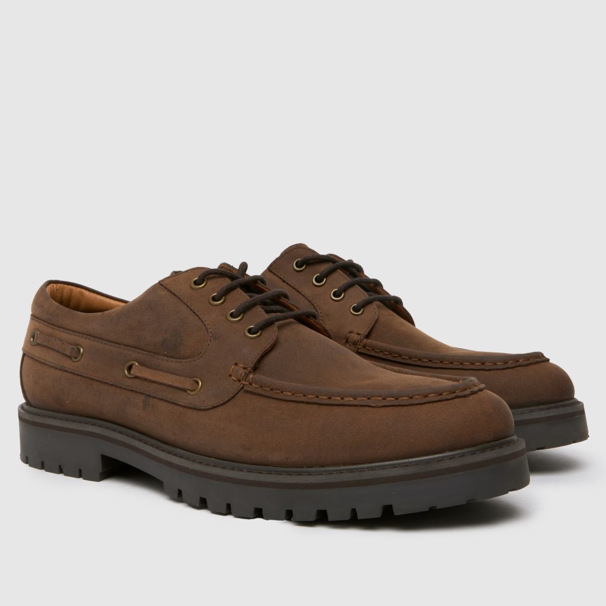 Schuh Patrick – Bruna läderskor med snörning