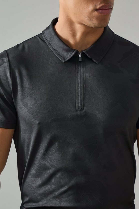 Man Active Camouflage Golf Poloshirt