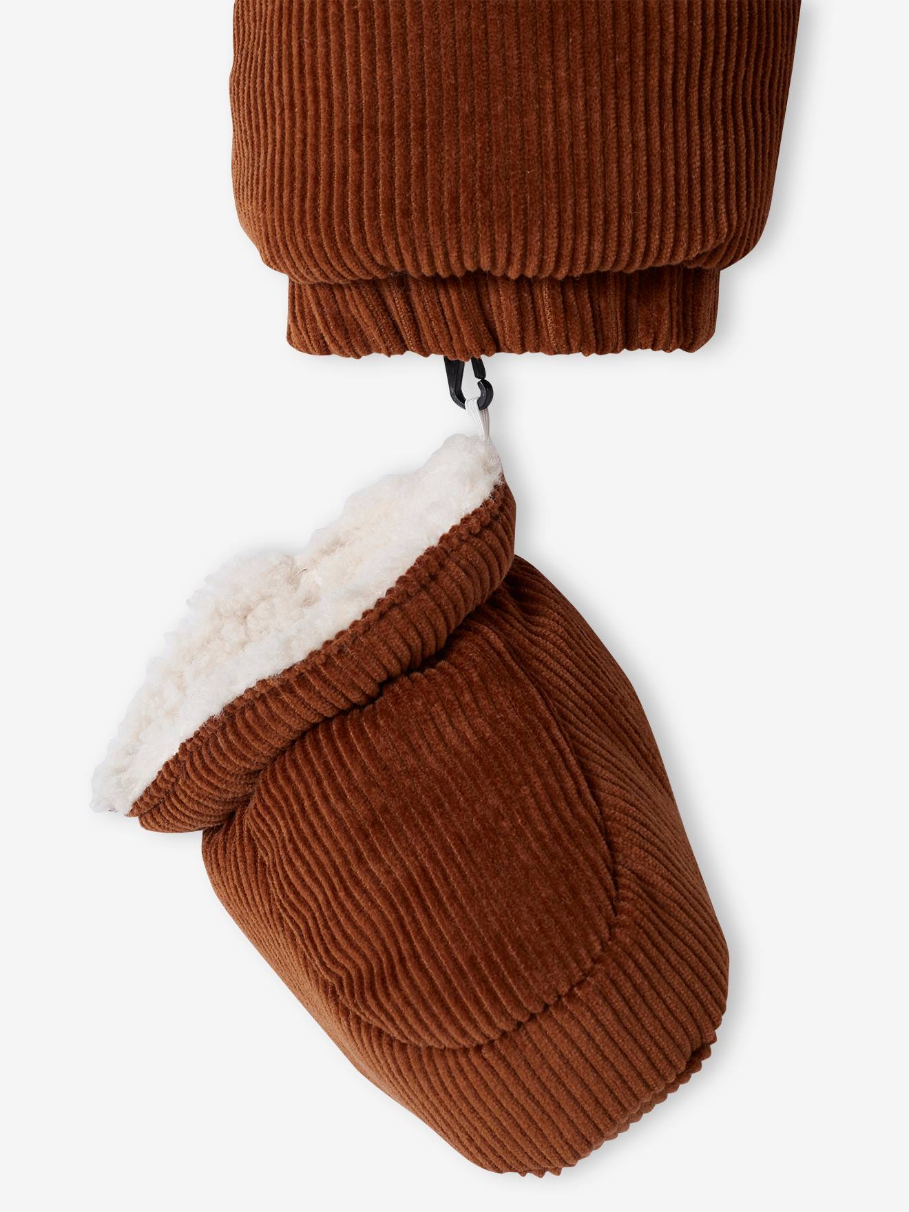 Vertbaudet Warmer Baby Winter-Overall aus Cord, Wattierung Recycling-Polyester - beige