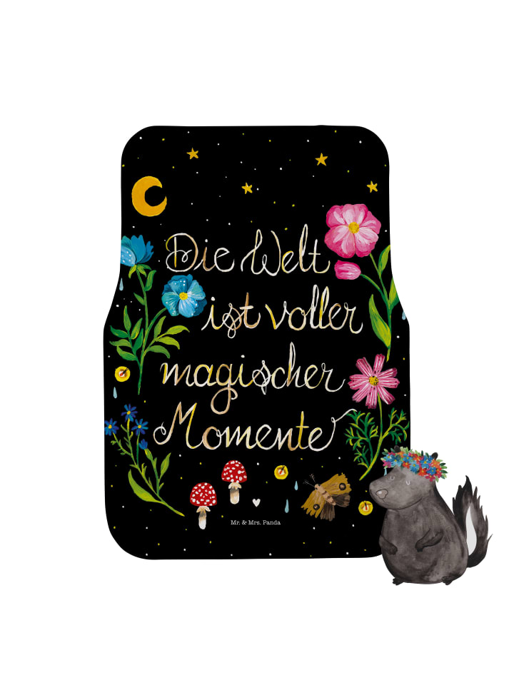 Mr. & Mrs. Panda Fahrer Autofußmatte Magische Welt mit Spruch in Bunt günstig kaufen onesize