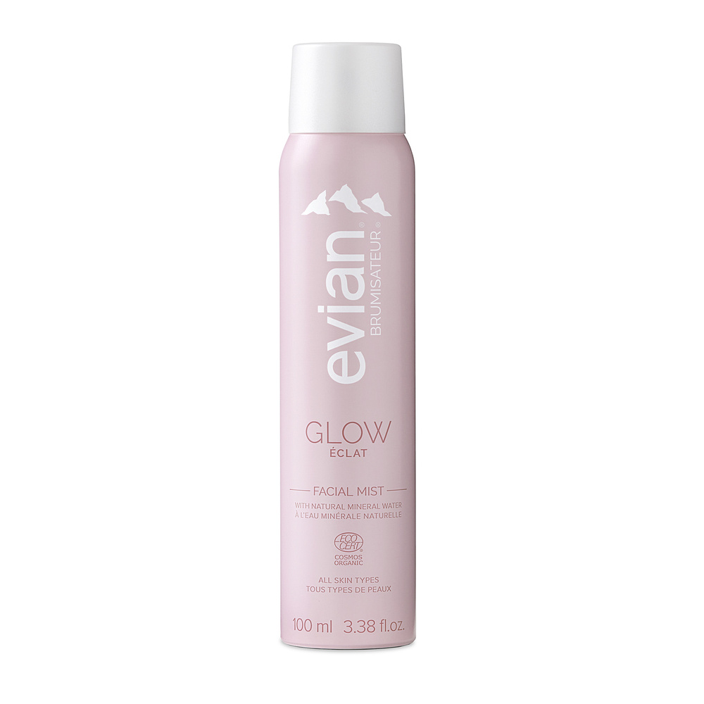 evian evian® Facial Mist GLOW Brume de soin visage Eclat certifiée bio