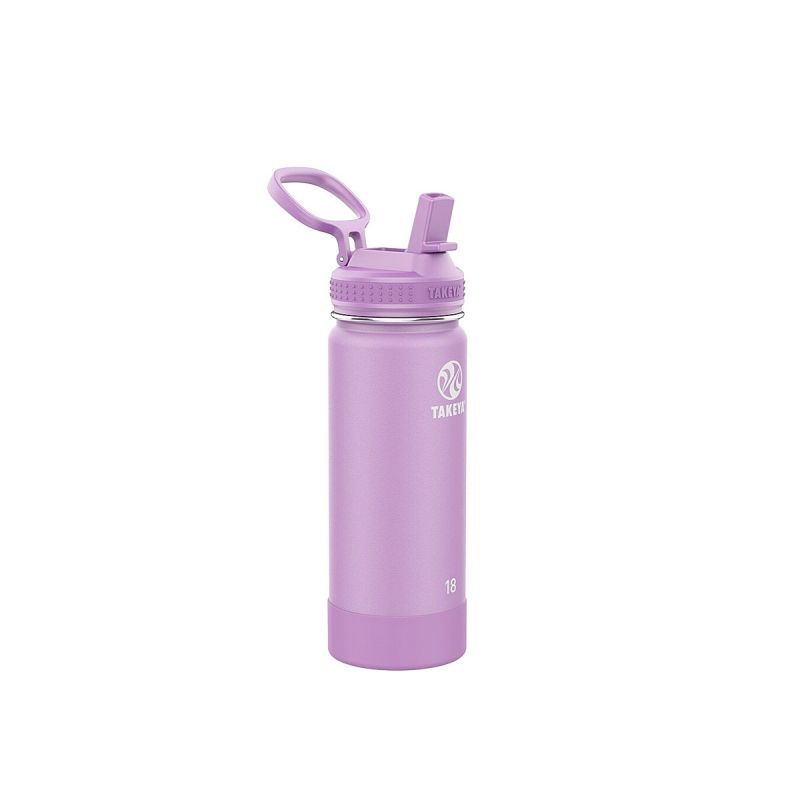 Takeya Actives Straw Insulated Bottle 18oz \/ 530ml Lilac (51202)