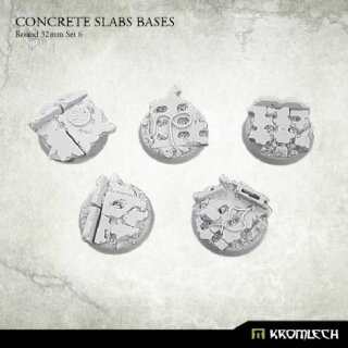 Concrete Slabs Round 32mm Set 6 (5)