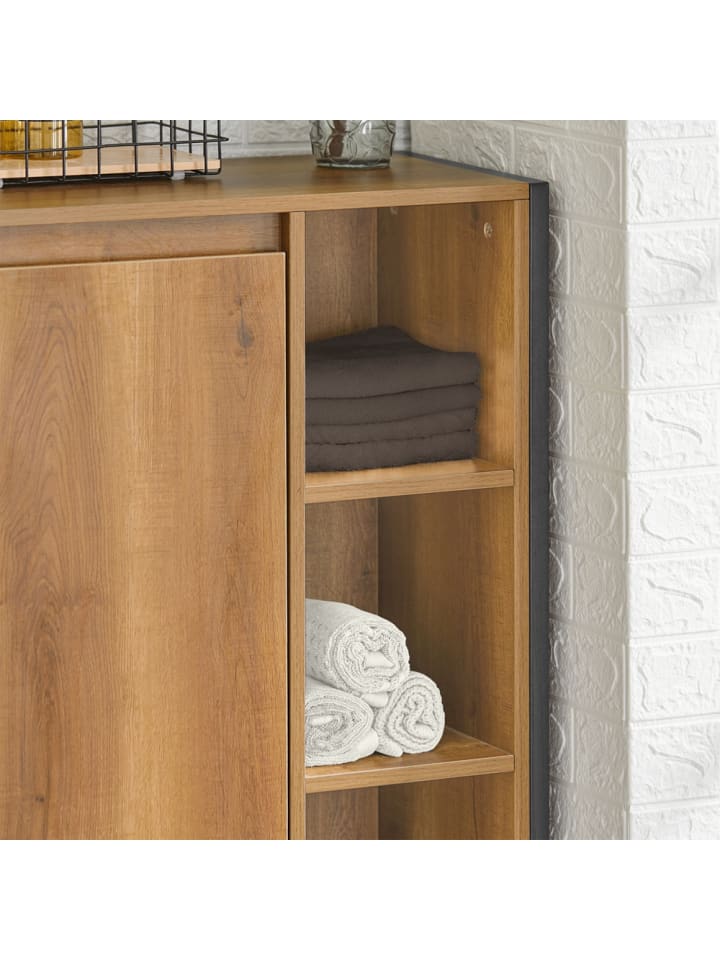SoBuy Wäscheschrank in Braun - (B)60 x (H)90 x (T)30cm günstig kaufen onesize