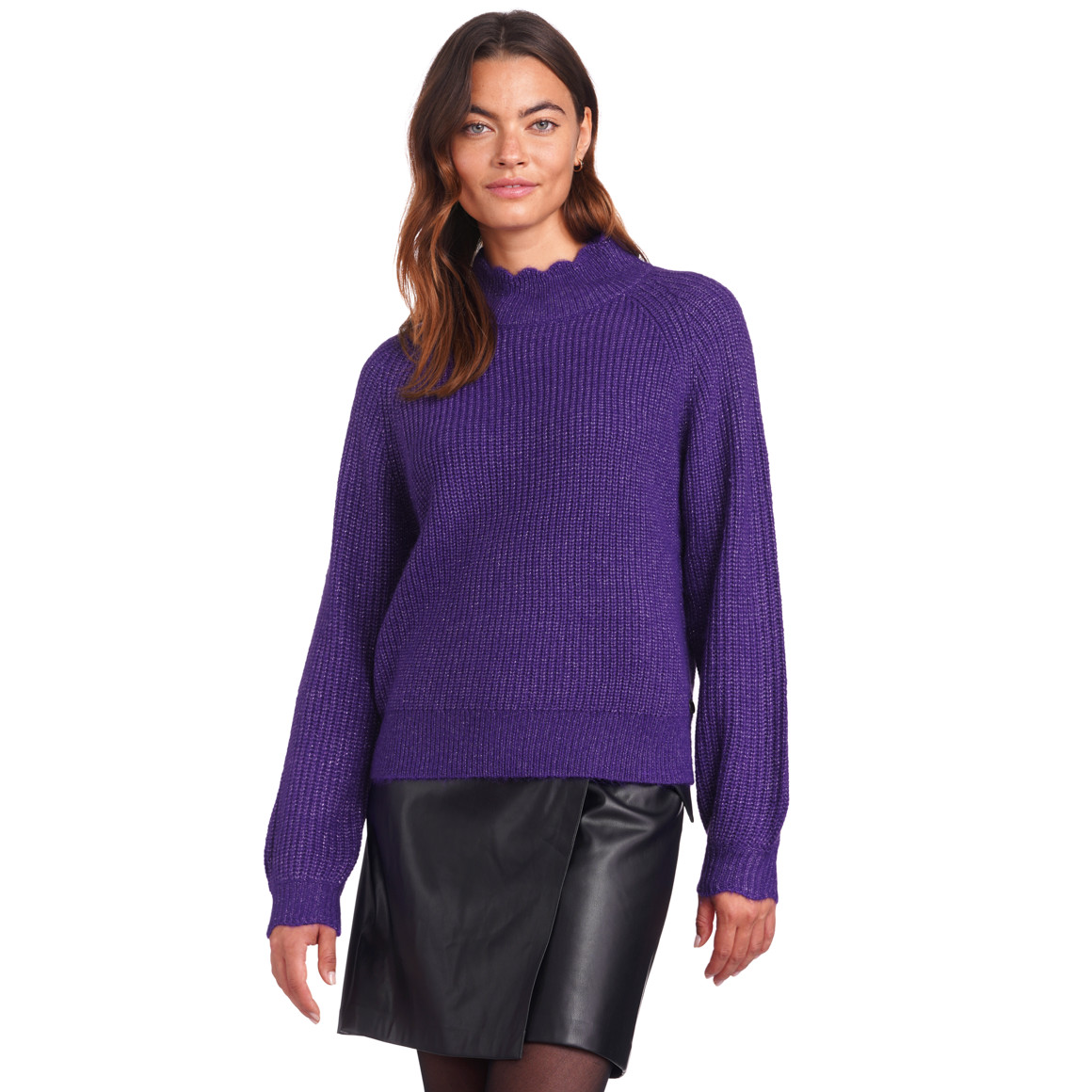 Damen Strickpullover mit Effektgarn
