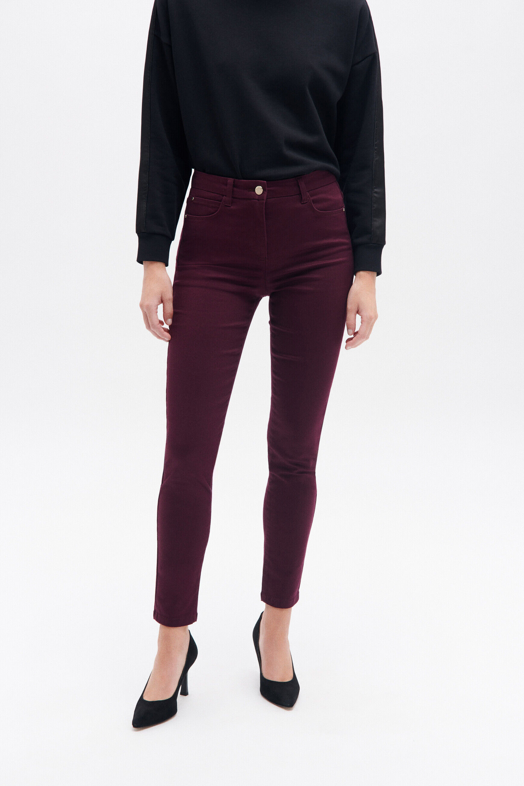 pantalon tony b prune femme