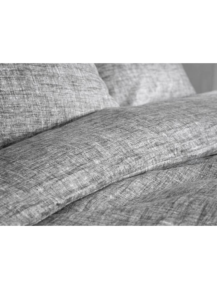 HNL Flanell-Bettwäsche-Set in Grau günstig kaufen