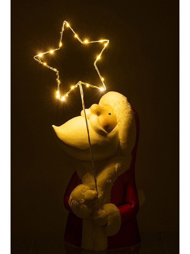 J Line LED-Dekoleuchte ''Weihnachtsmann Stern'' in Rot/ Weiß - (H)67 x Ø 23 cm günstig kaufen onesize