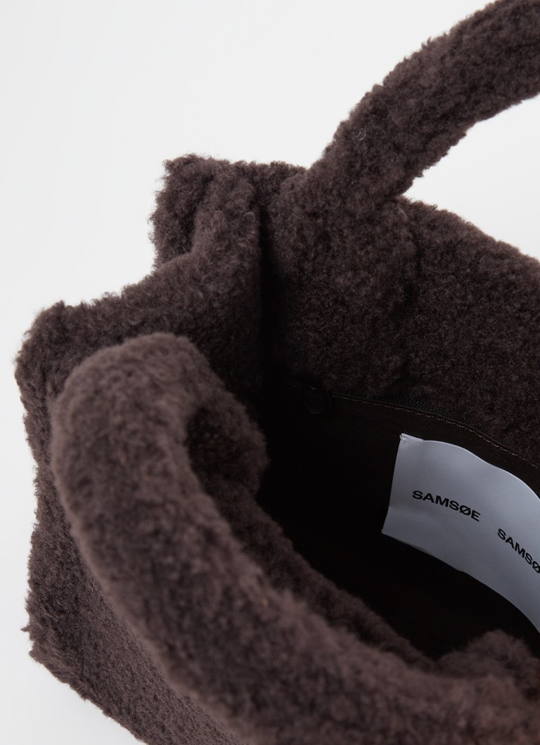 SAMSØE SAMSØE Betty Mini teddy handbag with detachable shoulder strap