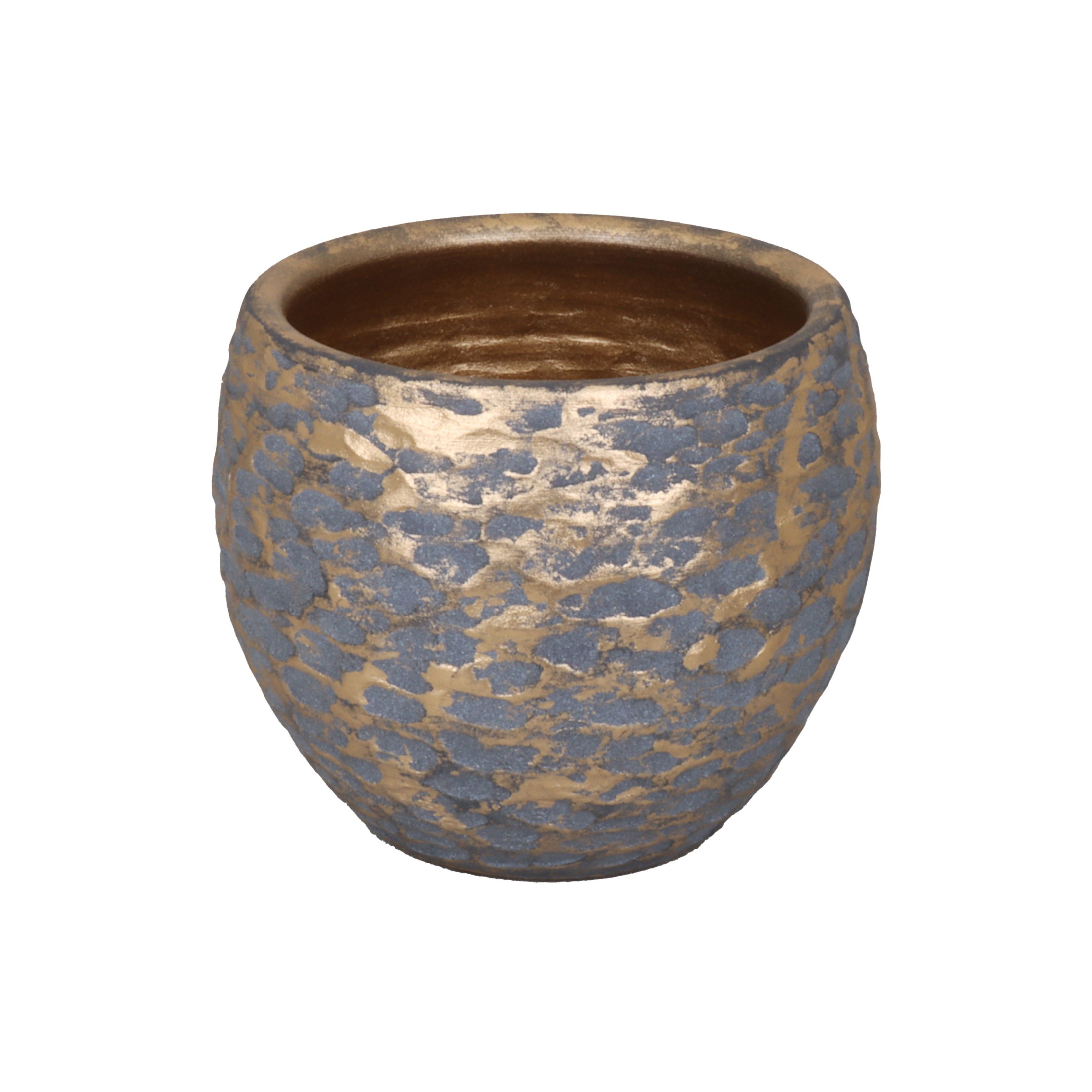 tegawo Übertopf Lava Metalloptik, Kupfer, Silber, Gold, handgefertigt